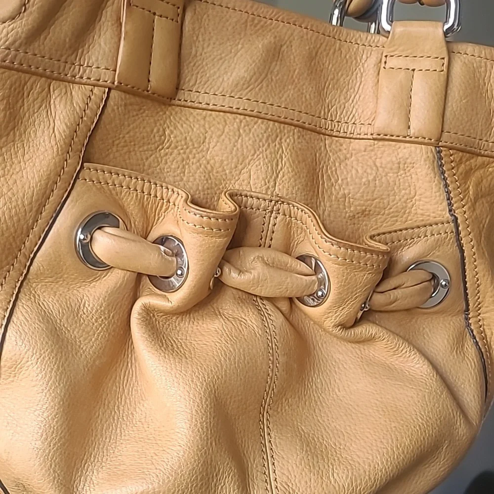 B Makowsky Pebbled Leather Hobo Shoulder Bag